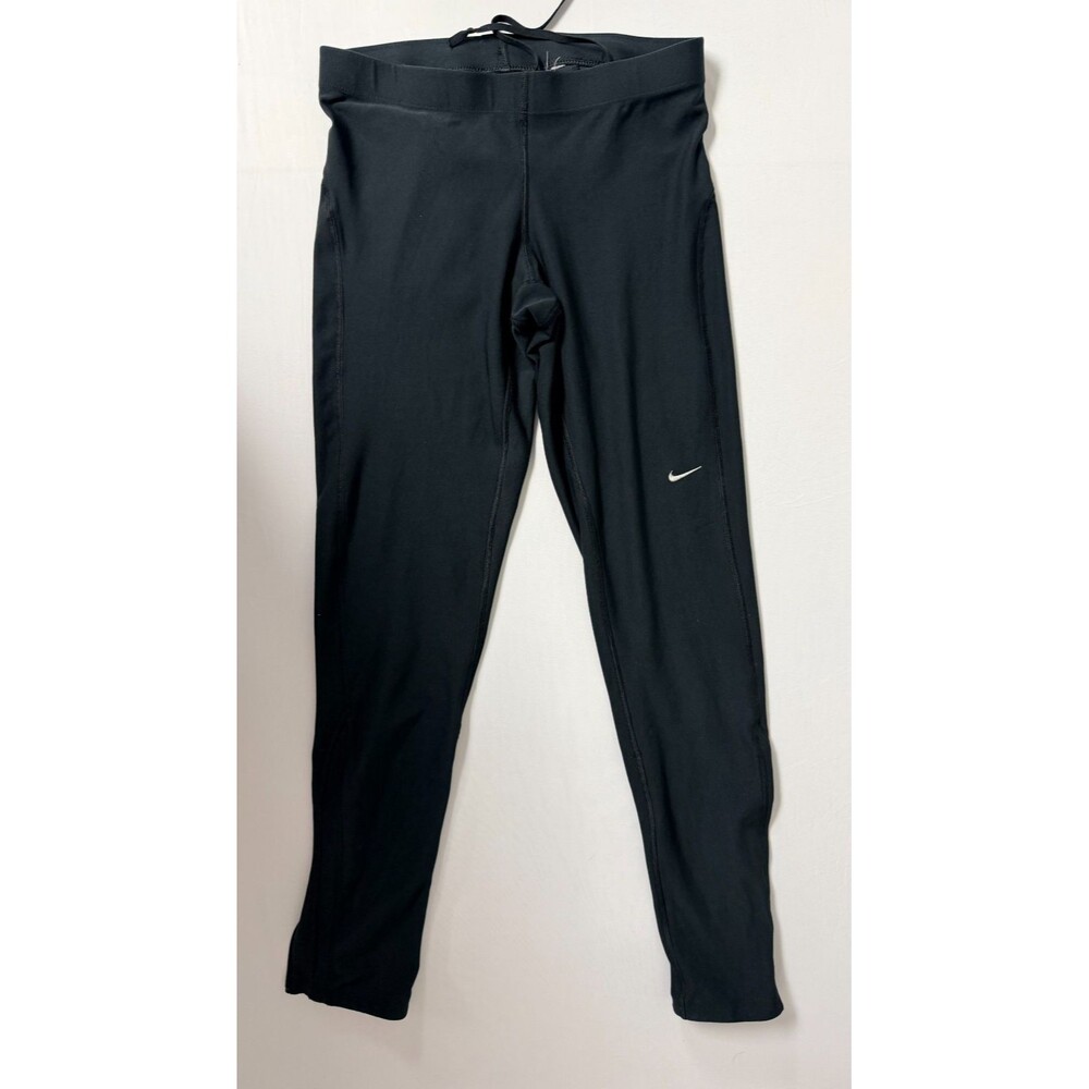 Nike Dri-FIT Women’s Black Running Leggings Medium Zip Ankle Athletic